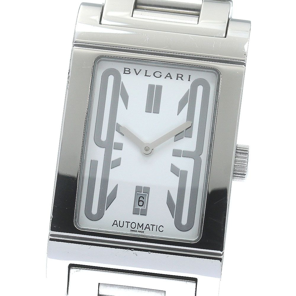 ブルガリ BVLGARI RT45S レッタンゴロ デイト 自動巻き メンズ_871847