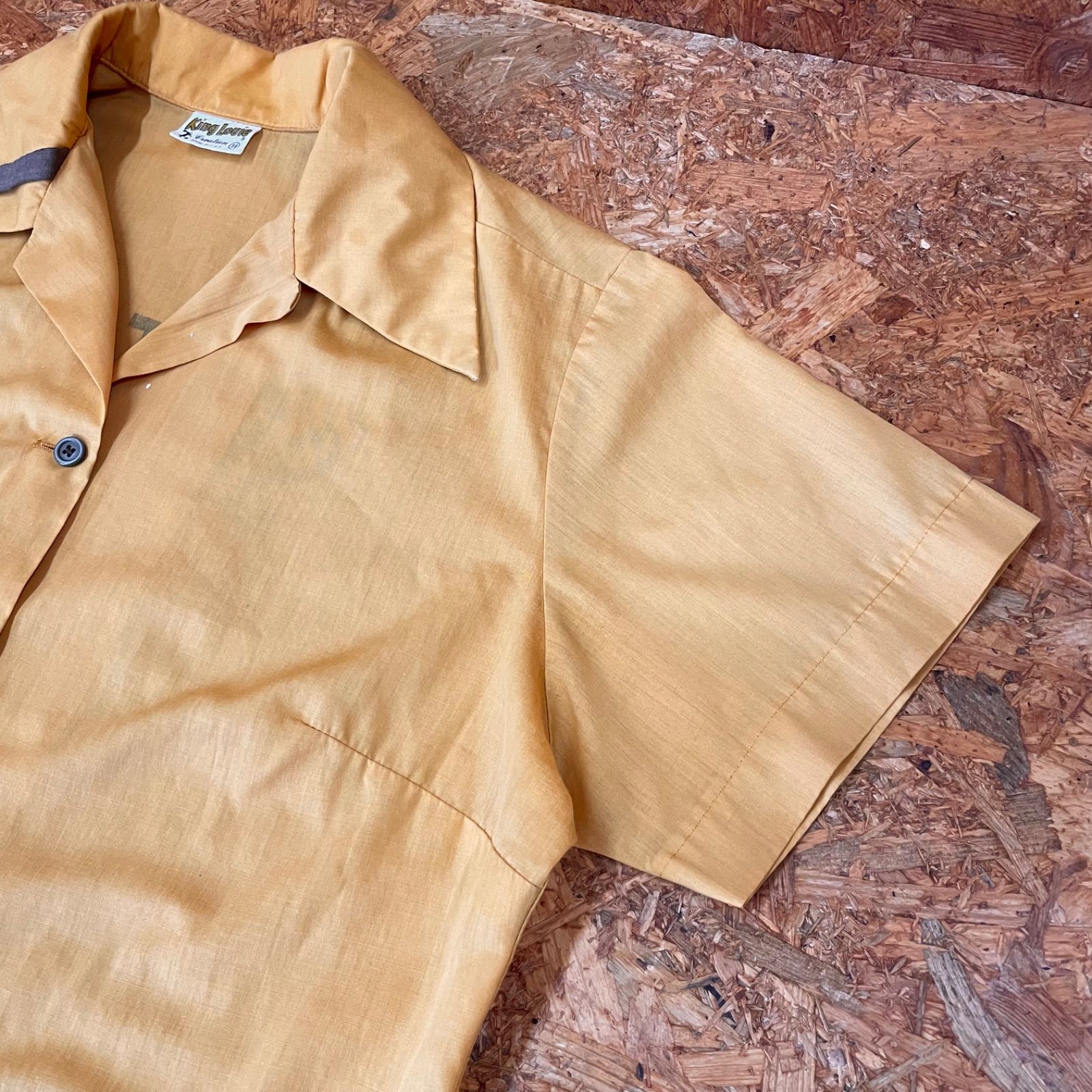 70s USA製 King Louie ボーリングシャツ サイズ38 半袖 70年代 