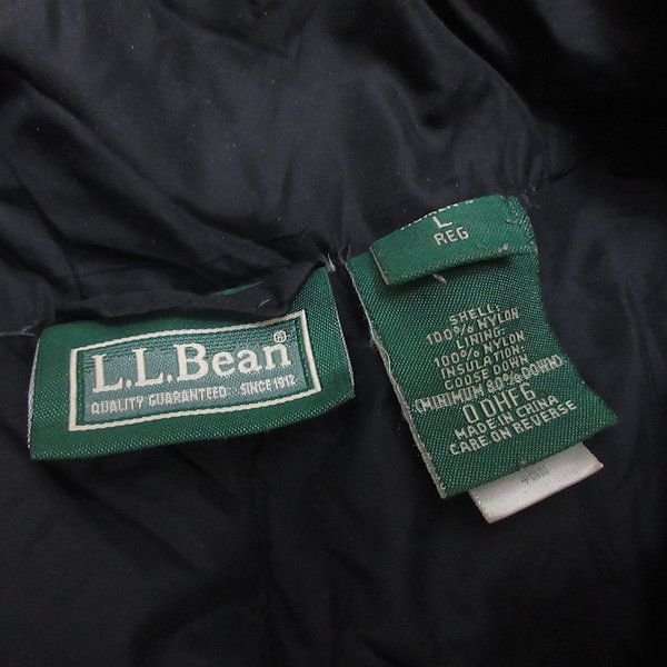 G■エルエルビーン/L.L.bean ダウンベスト/ナイロン【L】黒/LADIES/58【中古】■