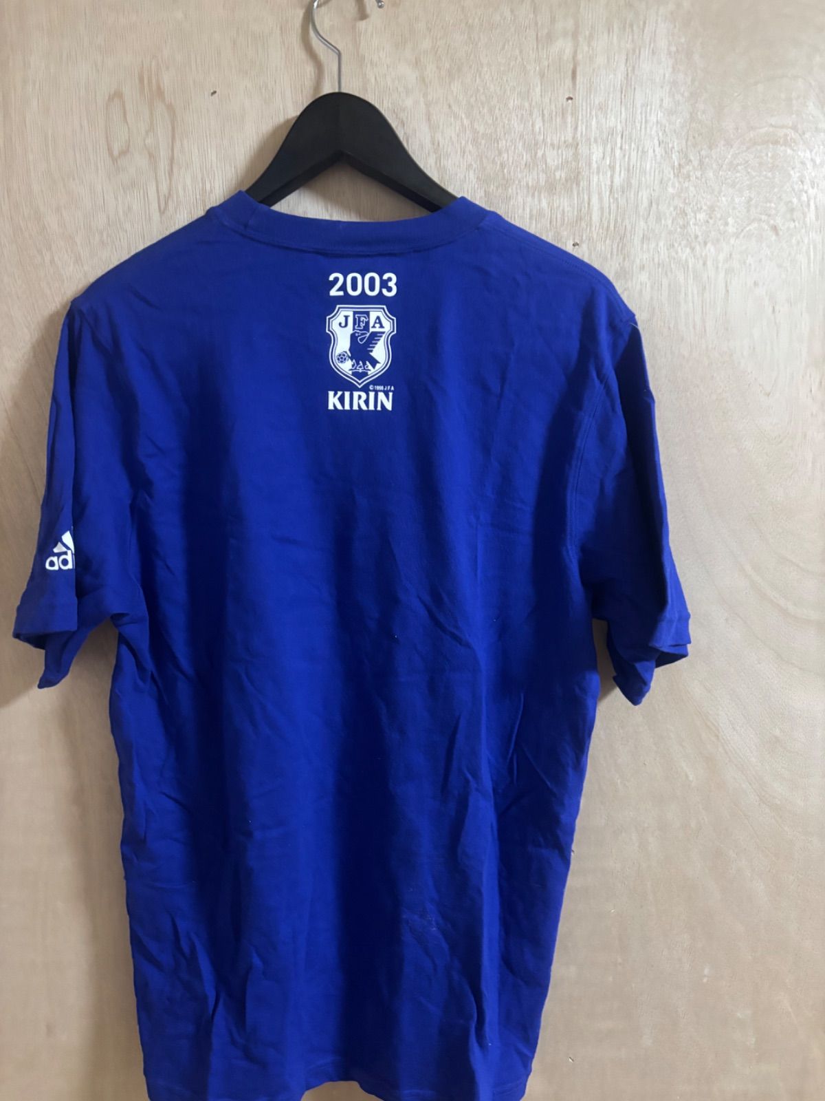 希少】adidas JFA 2003年 KIRINチャレンジカップ 青Tシャツ L 希少】adidas JFA 2003年 KIRINチャレンジカップ 青Tシャツ L