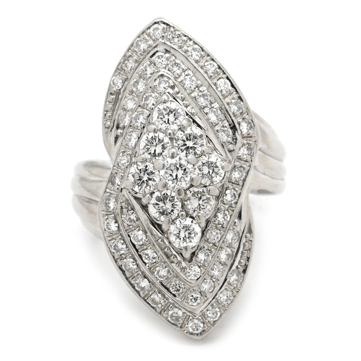 リング 指輪 ダイヤ リング Pt900 ダイヤモンド プラチナシルバー デザインリング パヴェ 13号