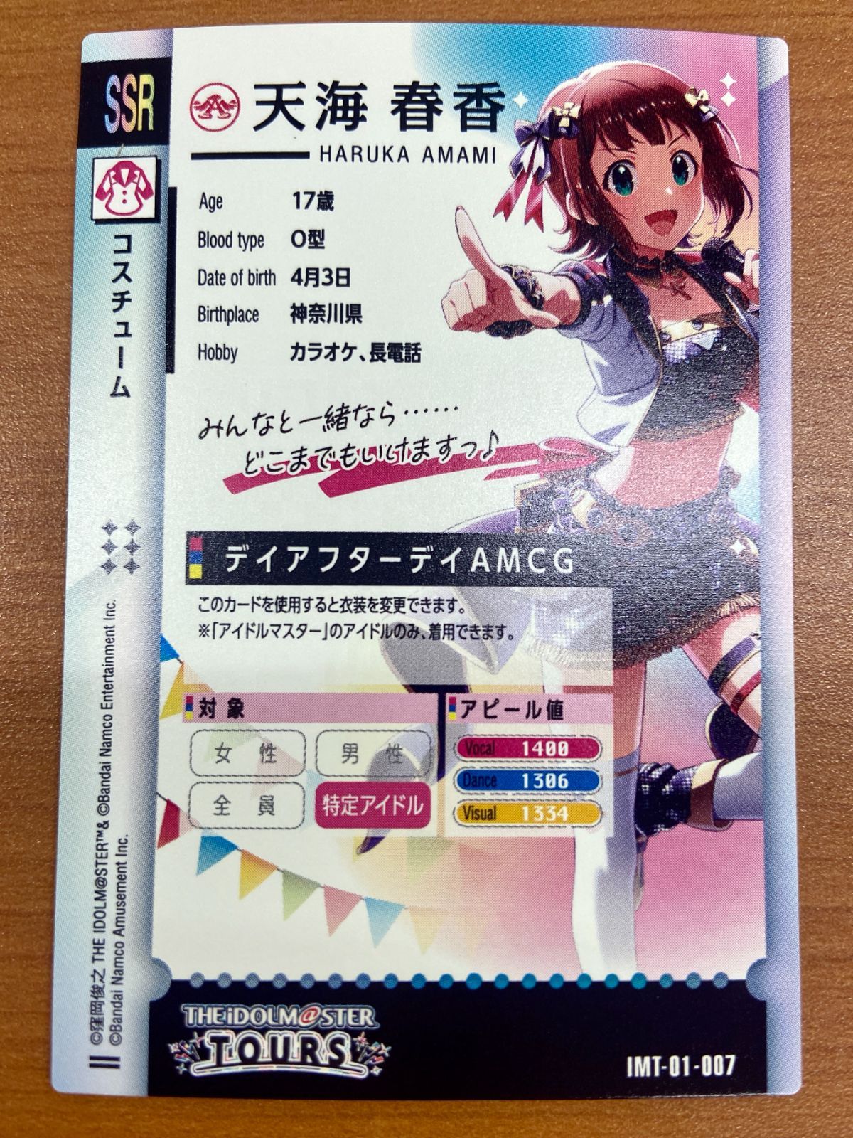 アイドルマスター ツアーズ アイマス デイアフターデイ パラレル