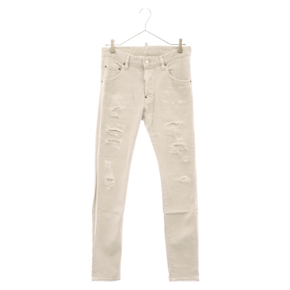 DSQUARED2 (ディースクエアード) 21SS TRASH WASH SUPER TWINKY JEAN S71LB0885 スーパーツインキー  ジーンズ ダメージ加工デニムパンツ グレー - メルカリ