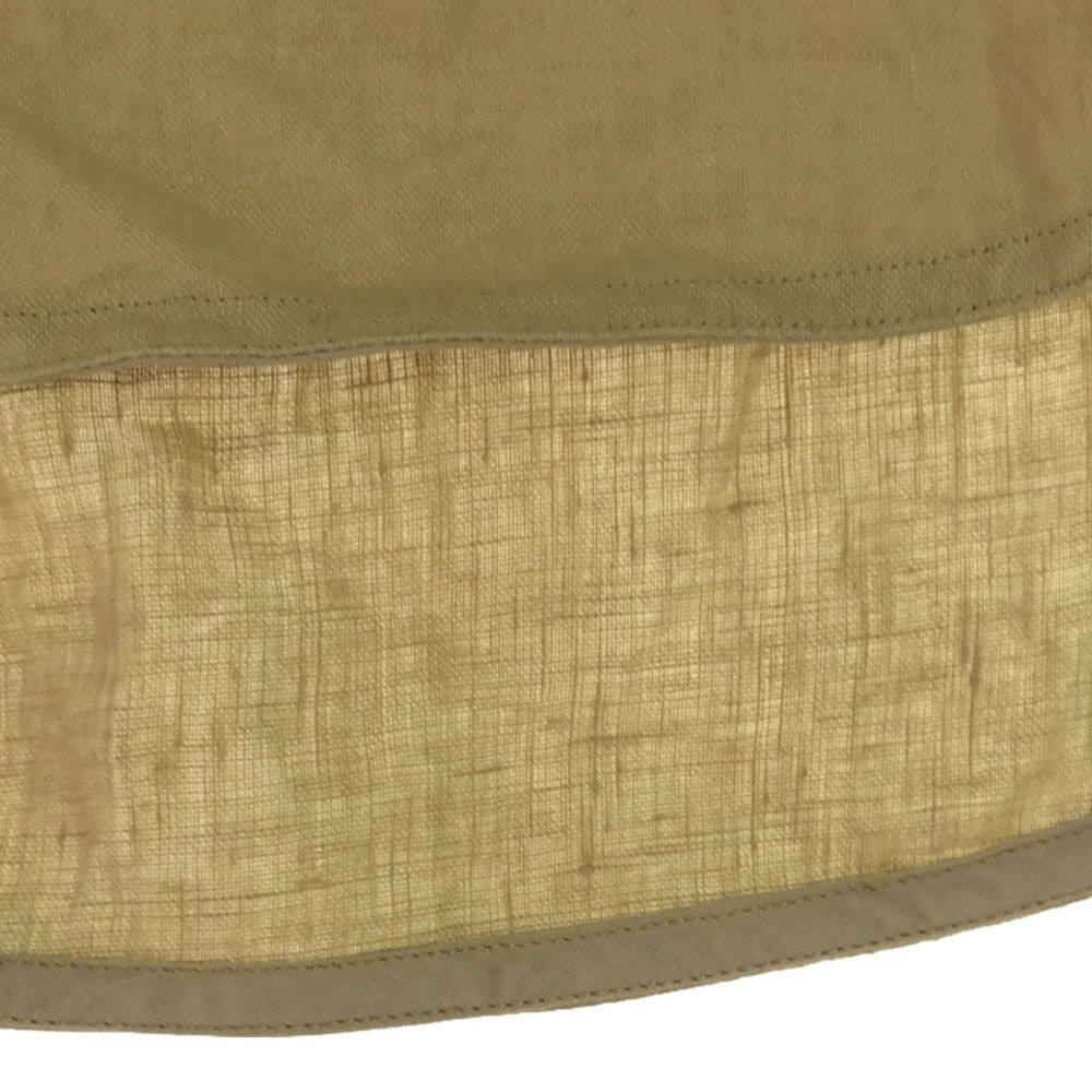 美品＊TICCA ティッカ リネンロングシャツワンピース F 麻100