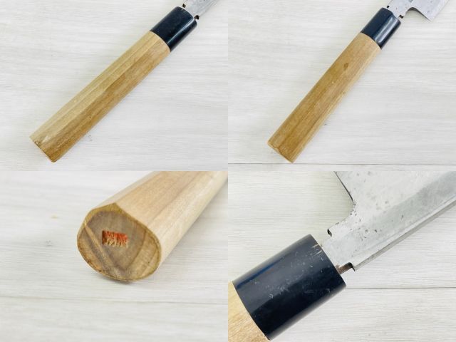 正本総本店　　柳刃包丁　　刃渡り19cm 正本総本店 本霞 白ニ鋼 柳刃包丁 朴柄 – 清助刃物