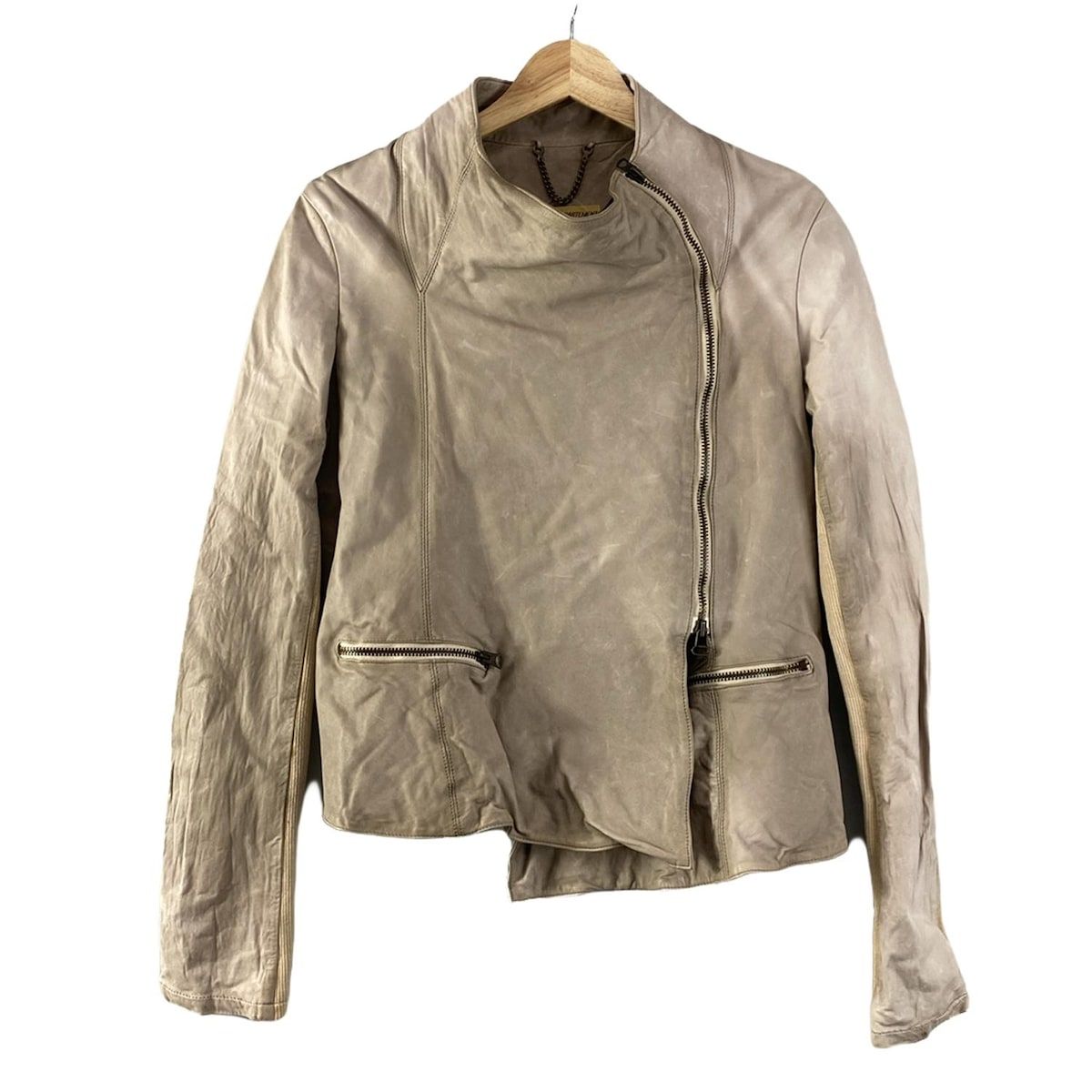 DEUXIÈME CLASSE ベージュ レザージャケット 36 DEUXIÈME CLASSE ベージュ レザージャケット 36 DEUXIEME CLASSE