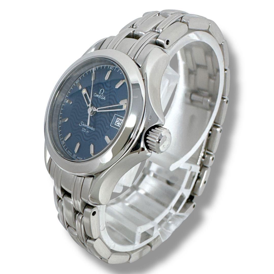 オメガ シーマスター120 2571.81 ネイビー レディース 時計 ブランド