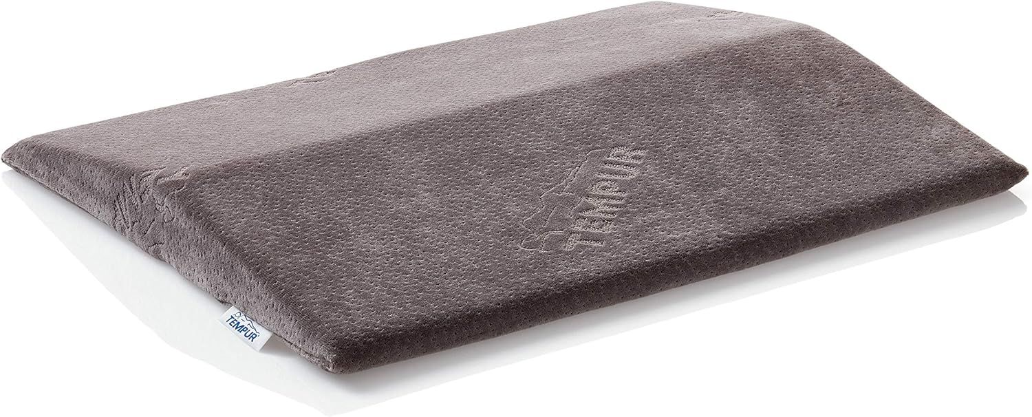 テンピュール Tempur クッション 腰枕 ベッドバックサポート 背中や腰の負担をサポート 寝る時に腰の下に敷くだけ 中央部に厚みがあり腰にフィットグレー 約幅70x奥行40x厚み2~6cm 低反発 日本 120920