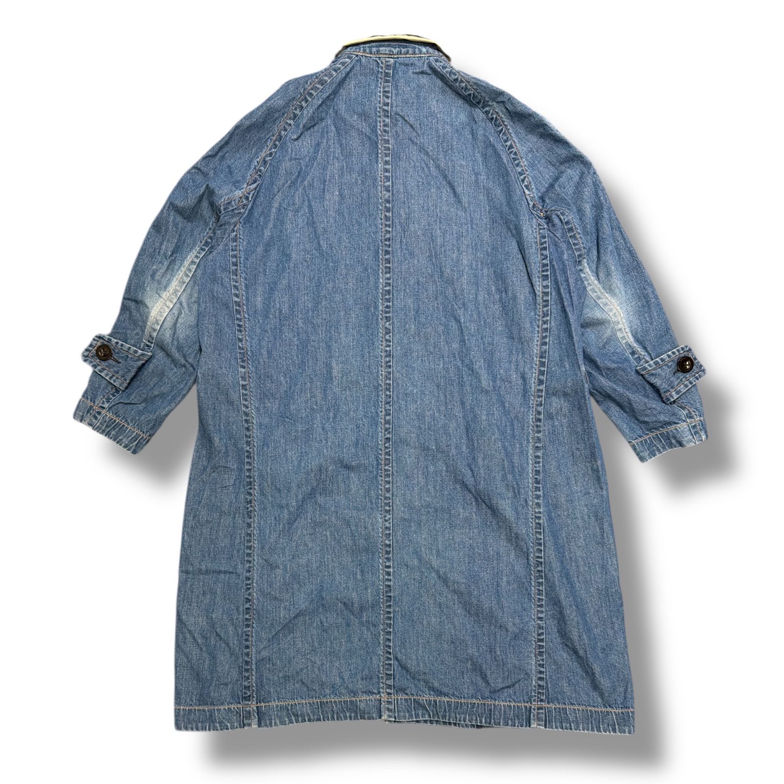 sacai 23SS ドッキング デニム ミリタリーロングコート 中綿 ステン