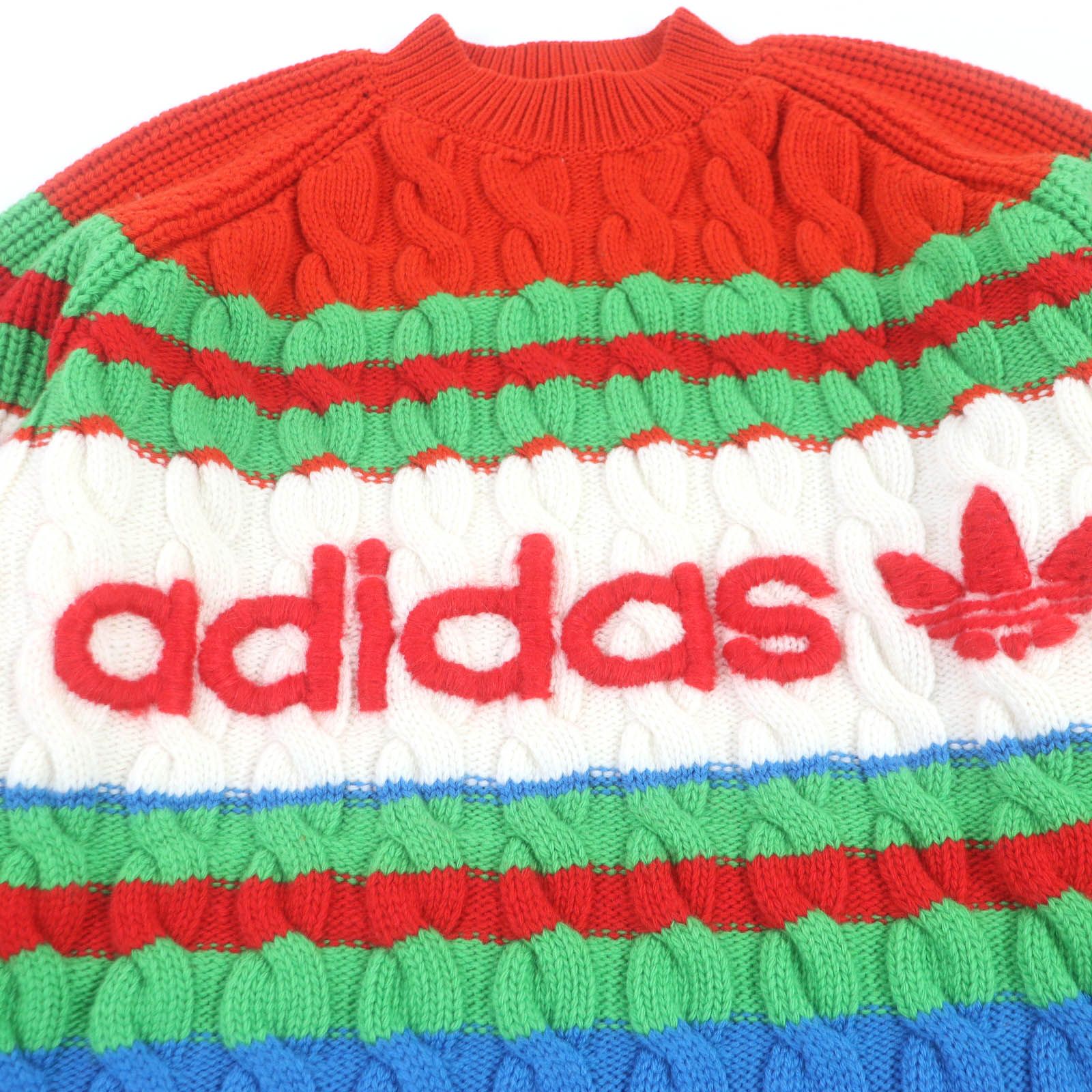 未使用品□GUCCI グッチ adidas アディダス コラボ 23SS 717722 ウール 
