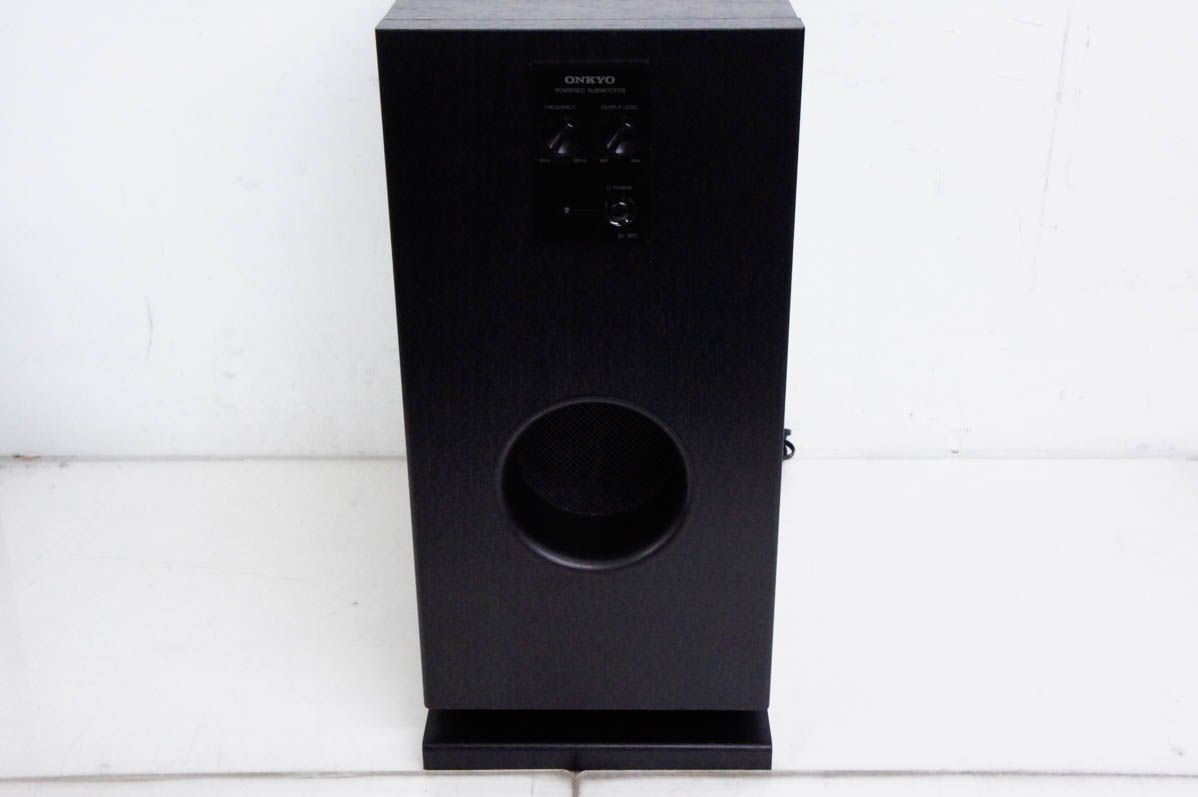 ONKYOアンプ内蔵サブウーファーSL-307 希少なブラック 【公式通販】