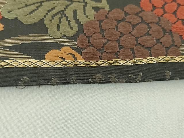 平和屋着物○六通柄袋帯 唐織 雪輪野菊文 金糸 正絹 逸品 DAAS3188ps