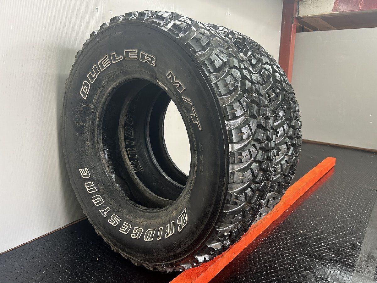 BS BRIDGESTONE DUELER M T 672 LT235 75R15 15インチ スパイクタイヤ 2本 バリ溝 ホワイトレター ジムニー等 STK002