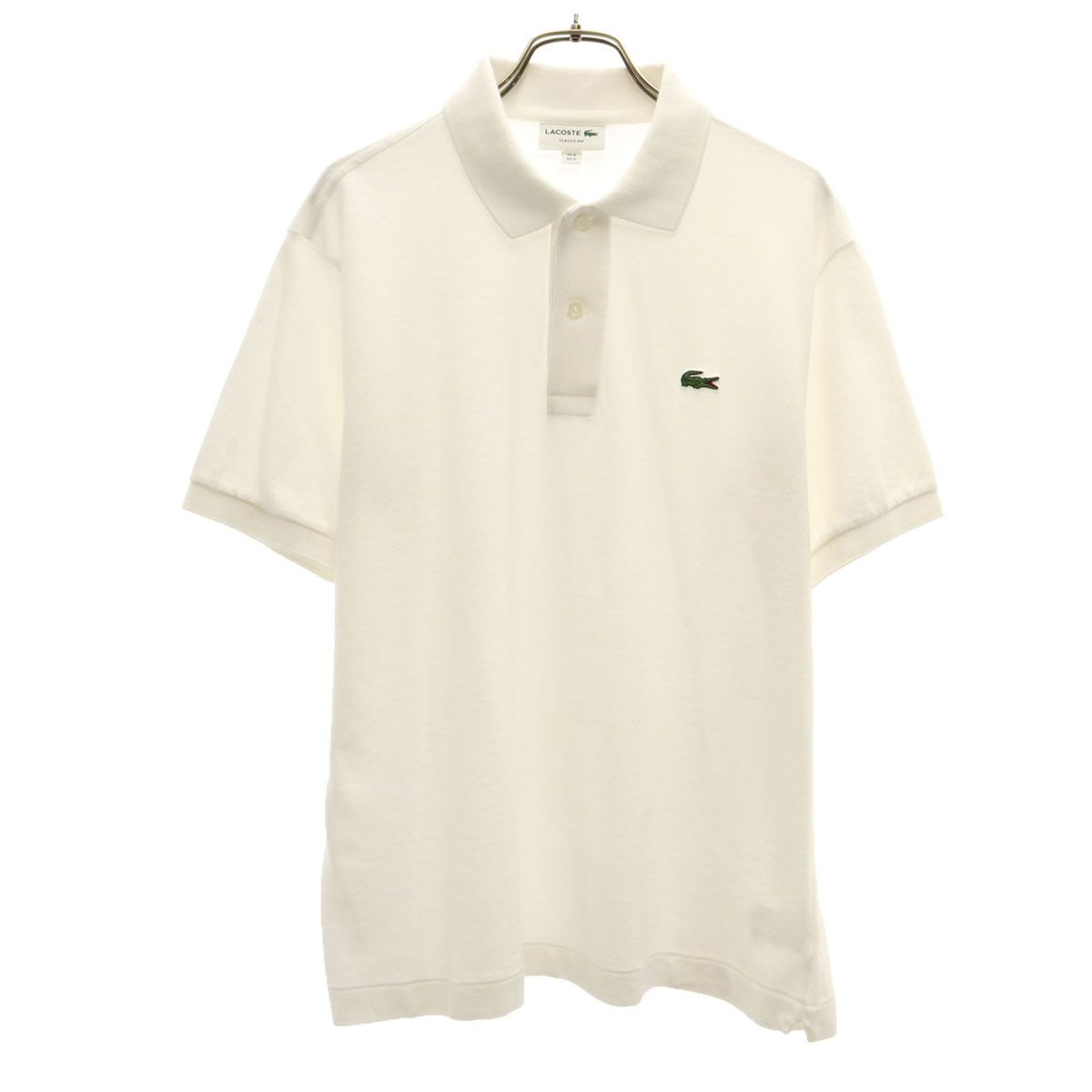 LACOSTE ラコステ 日本製 半袖 ポロシャツ M ホワイト CLASSIC