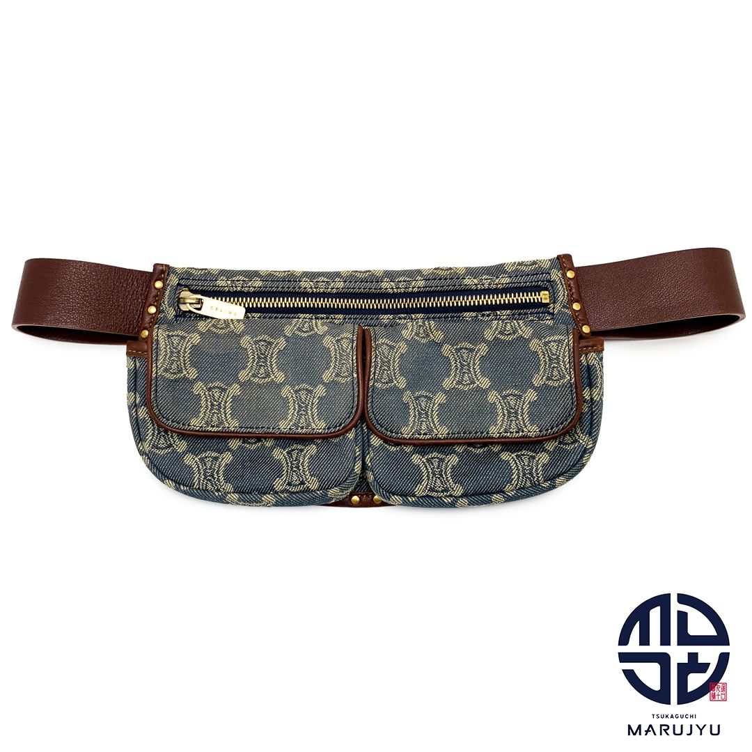 美品 ✨ CELINE ウエストバック デニム パリマカダム CELINE セリーヌ パリマカダム デニム ウエストポーチ ボディバック