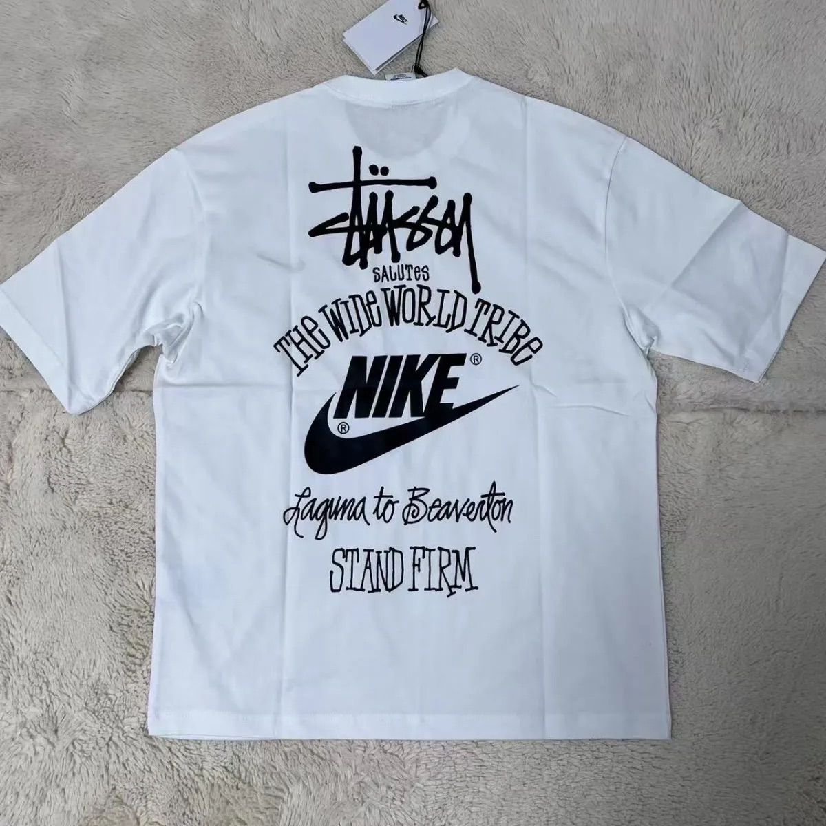 Stussy Nike プリントTシャツ ホワイト Nike x Stussy T-Shirt White ナイキ x ステューシー コラボ T