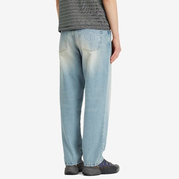 【新品未使用】POP TRADING COMPANY ワイドデニム　Lサイズ POP TRADING COMPANY DRS Arch Pant Washed Denim | GRAVITY FUKUOKA