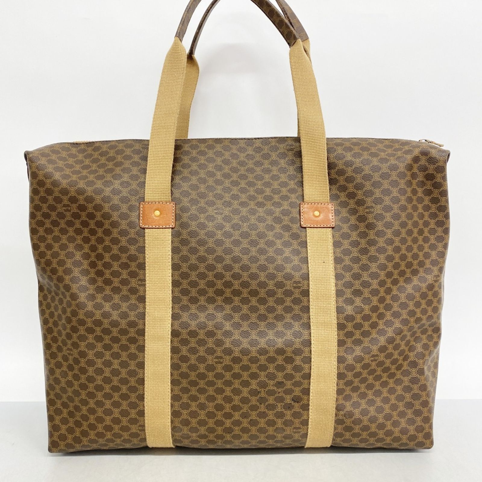 セリーヌ ボストンバッグ マカダム ブラウン CELINE セリーヌ ヴィンテージ マカダム ミニボストンバッグ
