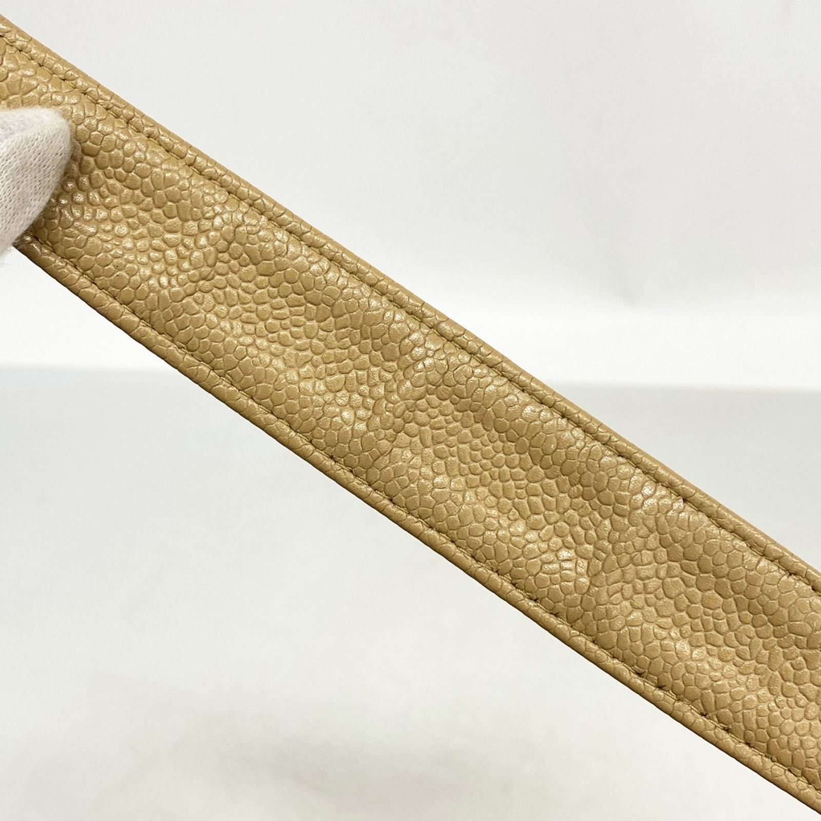 シャネル Chanel シャネル トートバッグ マトラッセ チェーンショルダー キャビアスキン ベージュ レディース P1441313 DECORATOM_COM_BR