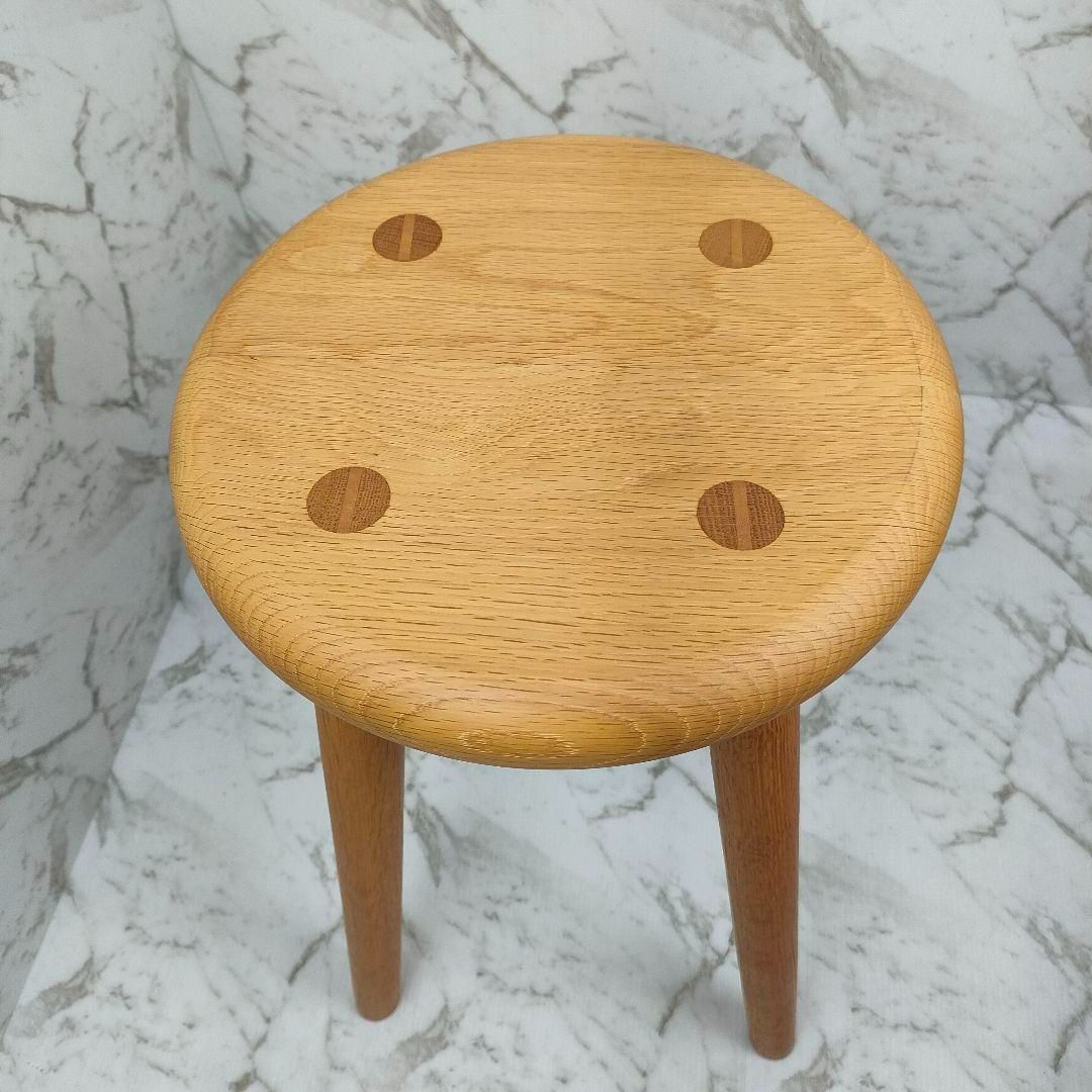 迅速発送】天然木 ナラ材 販売 職人手作り スツール2脚セット 工房齋