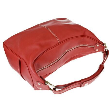 中古】 トッズ TOD'S ショルダーバッグ レッド レザー 保存袋付き