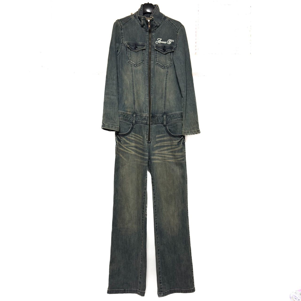 希少【AVIREX アヴィレックス 【商品名】刺繍 デニム つなぎ