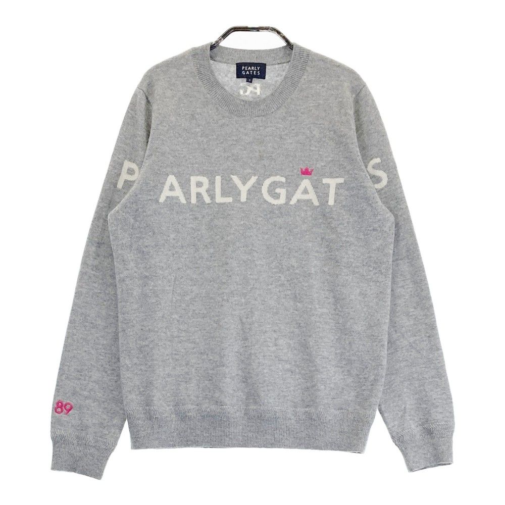 サイズ：1 PEARLY GATES パーリーゲイツ  ニット セーター カシミヤ  グレー系 [240101222982] ゴルフウェア レディース ストスト