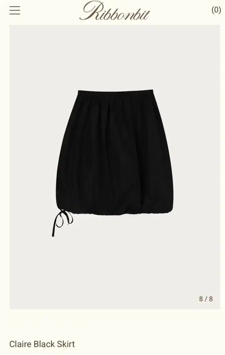 ribbonbit リボンライト claire skirt black m