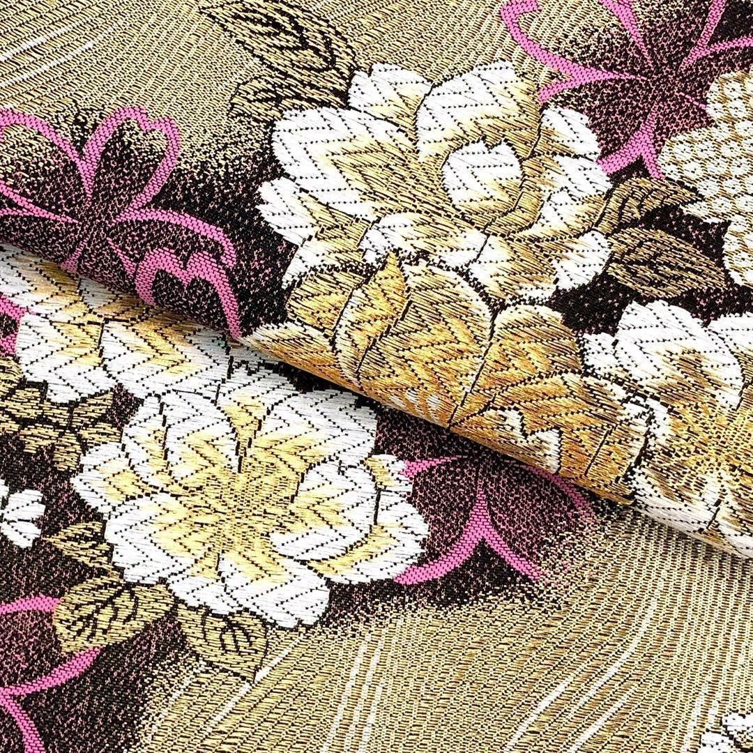 袋帯 美しい桜の花模様 金糸 振袖 O-3055 - メルカリ