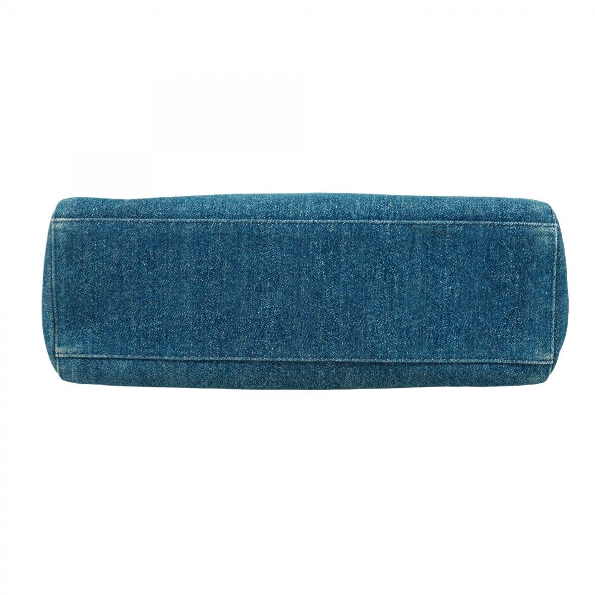 5cd4412】シャネル ハンドバッグ デニム ブルー ブラウン ゴールド金具  