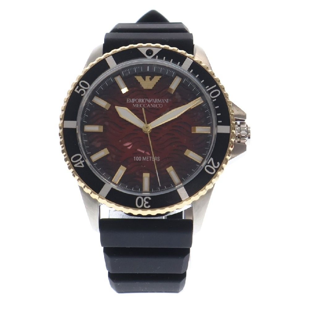 GIORGIO ARMANI ジョルジオアルマーニ WORLD EXPLORER ワールドエクスプローラー ブラック/レッド AR60070 252210 箱 GIORGIO ARMANI (ジョルジオアルマーニ) WORLD EXPLORER ワールド
