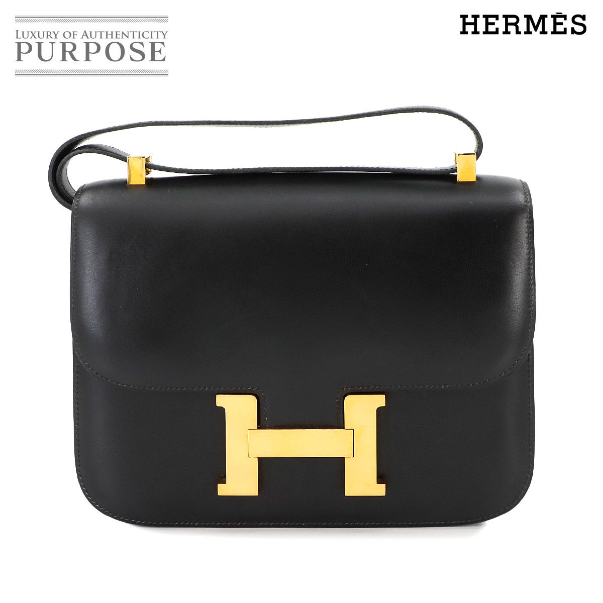美品 エルメス HERMES コンスタンス 23 ショルダー バッグ ボックス  