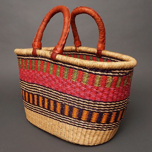 ボルガバスケット ブルキナファソバスケット ランドリーバスケット バスケット かご・バスケット・雑貨 - menui | アフリカ・ブルキナファソ 【ボルガ