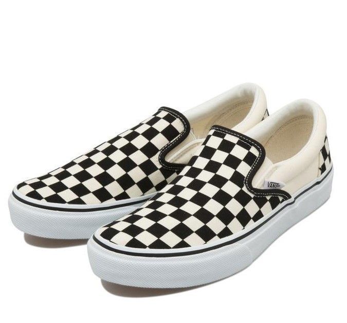 VANS バンズ スリッポン USA企画 黒白チェック メンズ レデイ―ス スニーカー