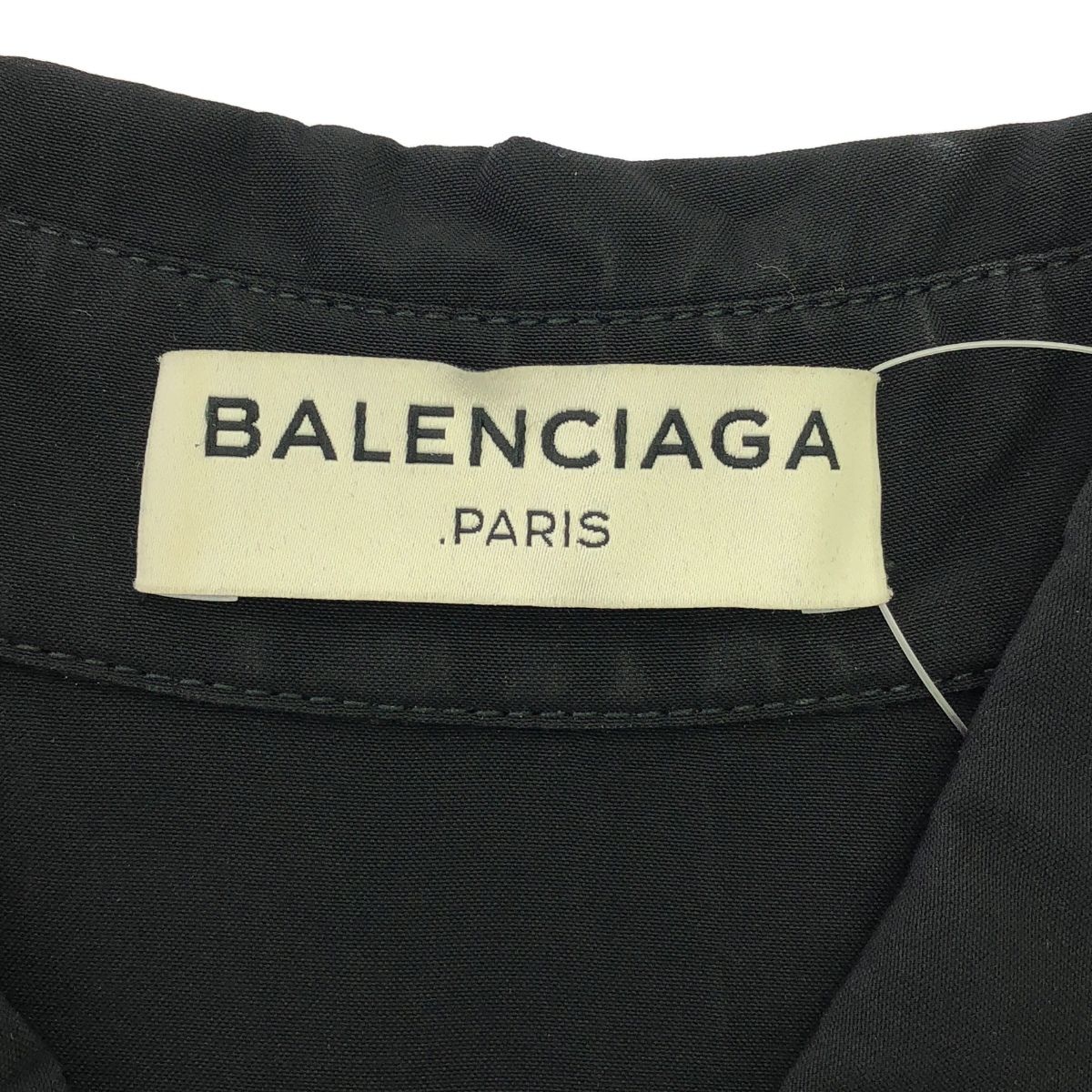 BALENCIAGA バレンシアガ レーヨンノースリーブシャツワンピース 