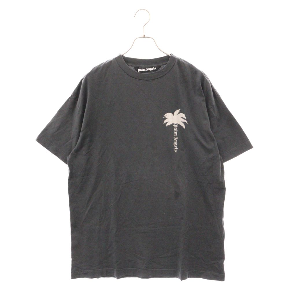 Palm Angels (パームエンジェルス) 24SS The Palm Tee PMAA072S24JER006 ロゴプリント 半袖Tシャツ カットソー グレー