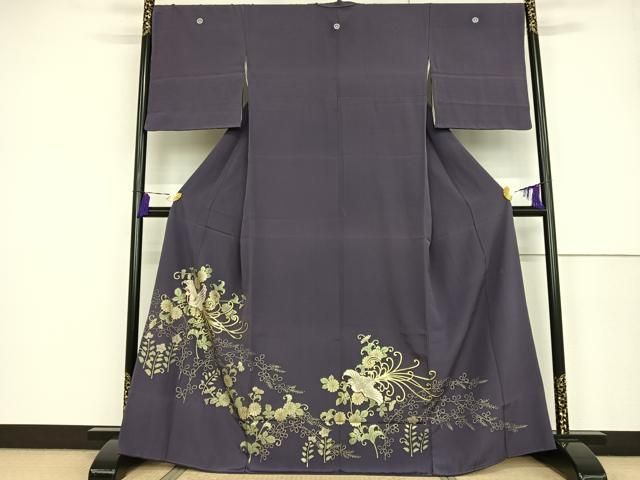 平和屋着物○本貝紫作家 西山和垣 色留袖 鳳凰菊唐草 鈴乃屋扱い 正絹  