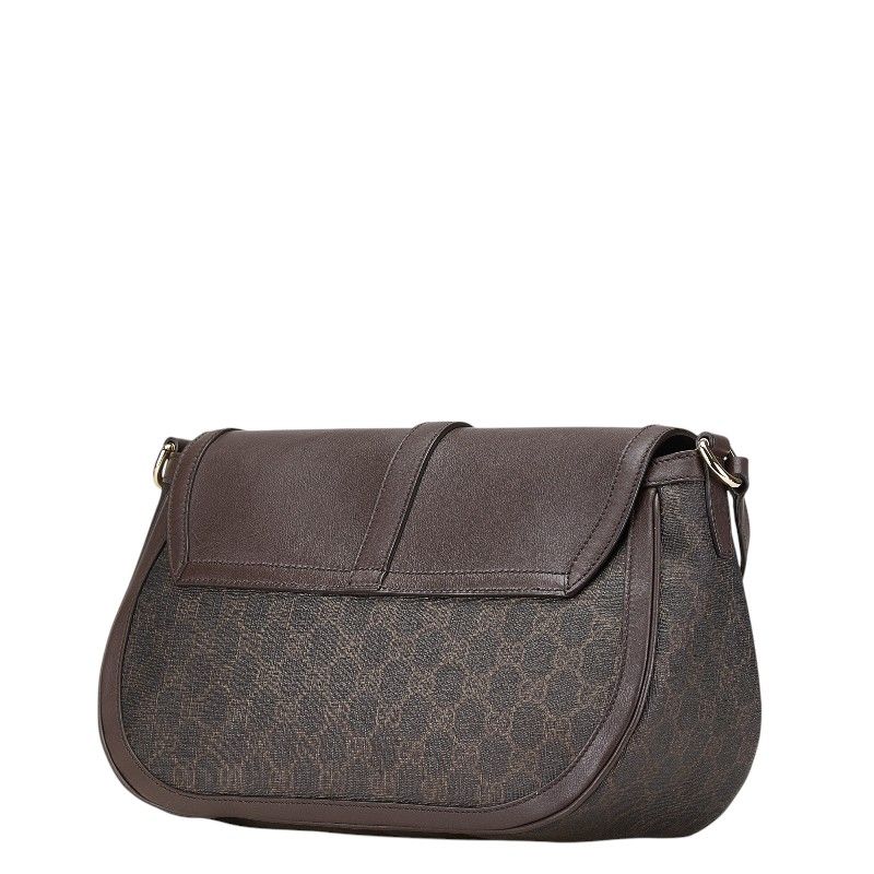 グッチ GGスプリーム 斜め掛け ショルダーバッグ 336748 ブラウン PVC  