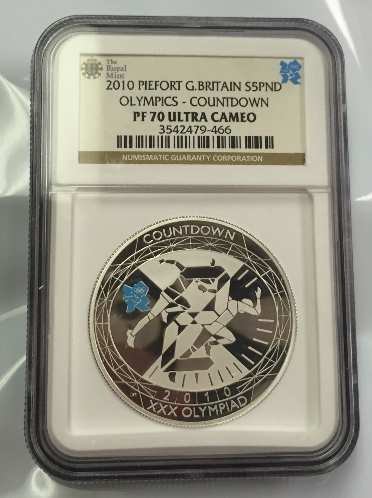 2010 Piet G Britain S5PND 2012 Olympics Countdown NGC PF 70 Ultra Cameo