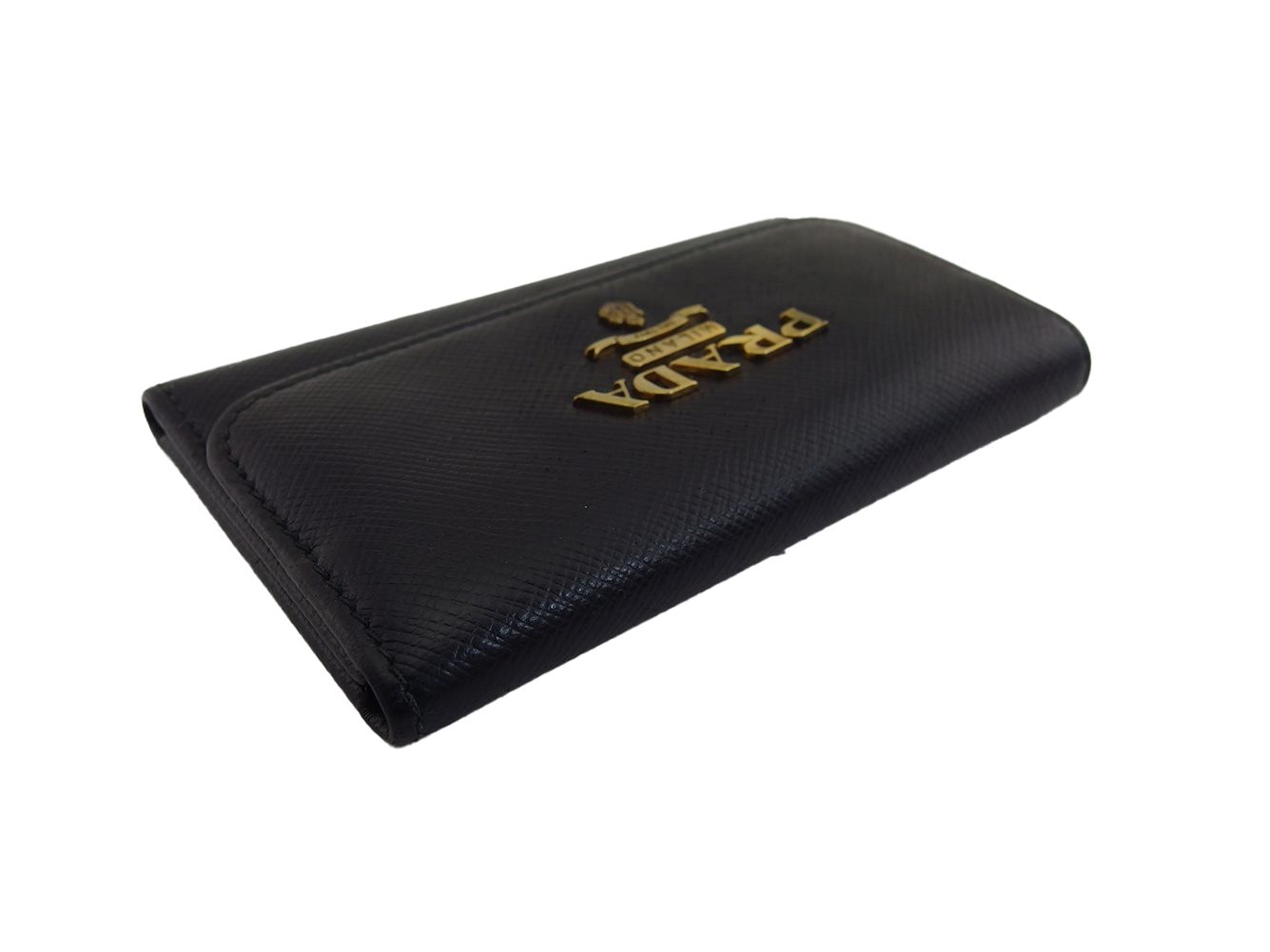 プラダ PRADA キーケース ロゴ ブラック レディース 中古 - メルカリ