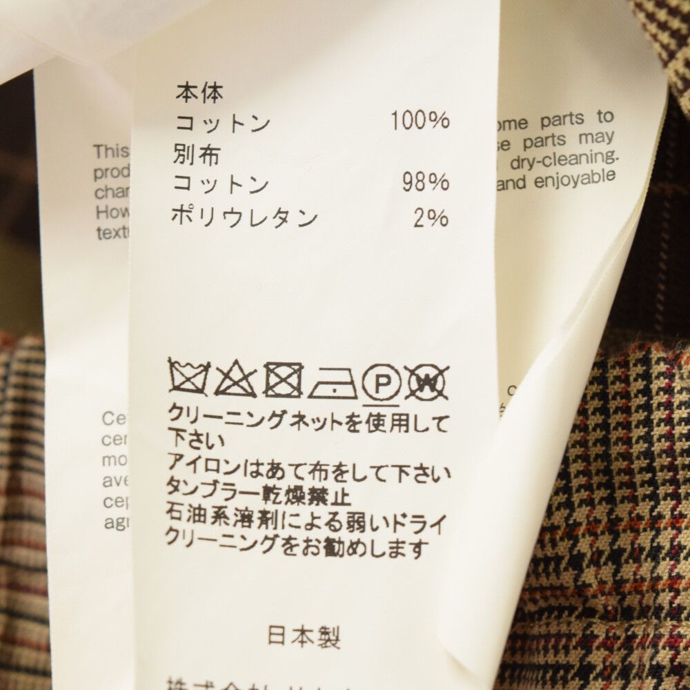 Sacai (サカイ) CHECKED PANELLED JACKET チェック パネル切替ジップ