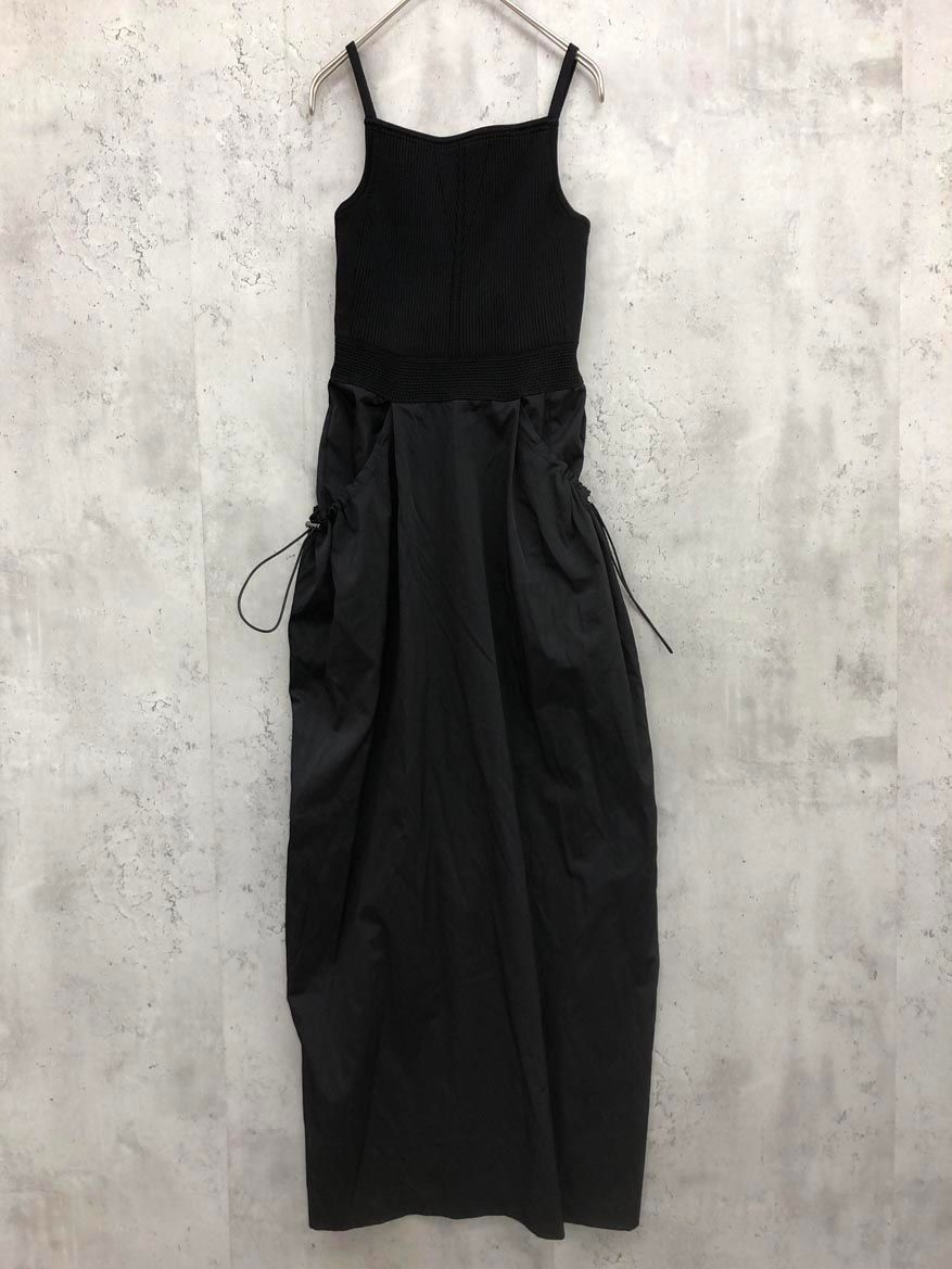 COCODEAL ココディール 74515010 ニット コクーン ドッキング ワンピース size2|黒 ◎レディース
