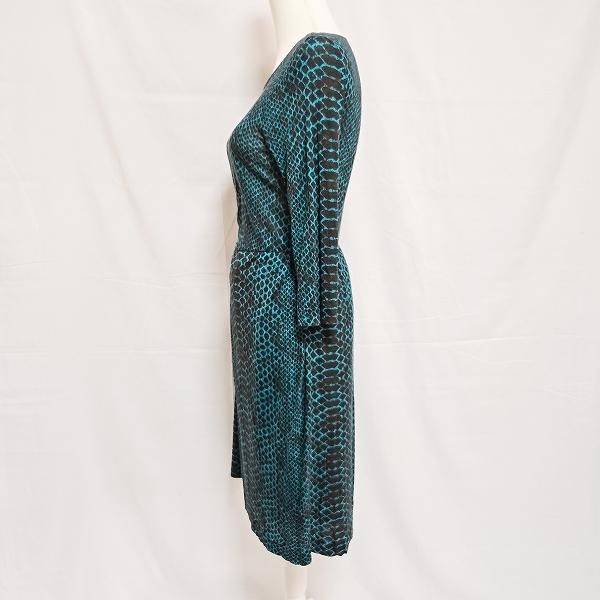 anc ジュンコシマダ JUNKOSHIMADA 49AV ワンピース 40 青緑 黒