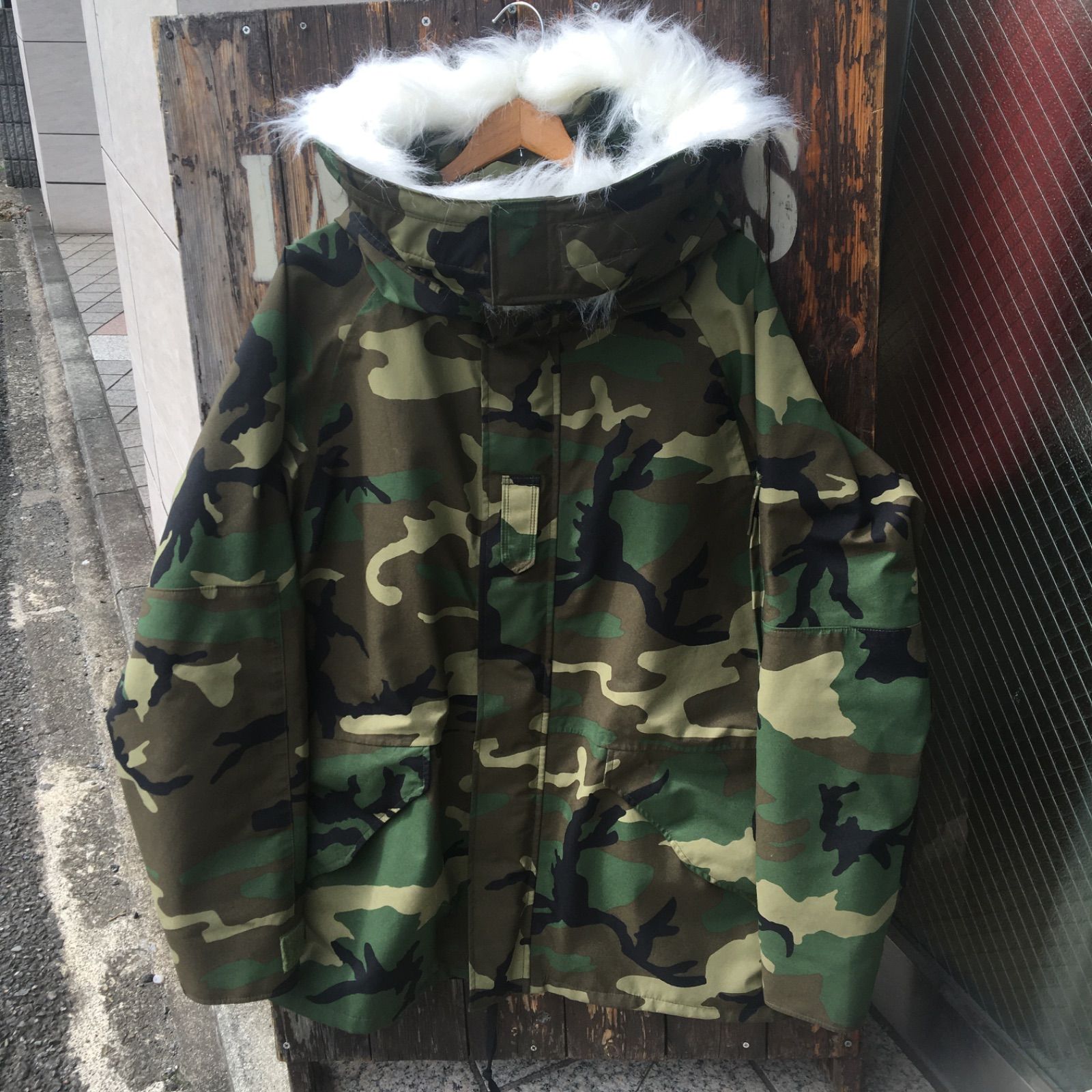 90s【U.S.ARMY】米軍 ECWCS Gen1 Goretex Parka ゴアテックス 防水 ウッドランド ミリタリーマウンテンパーカー  ファー付き◇Size：US-US-L Long - メルカリ