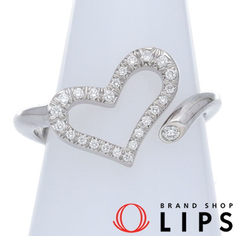 ピアジェ ライムライトハートダイヤリング G34LU252(#11) K18WG  