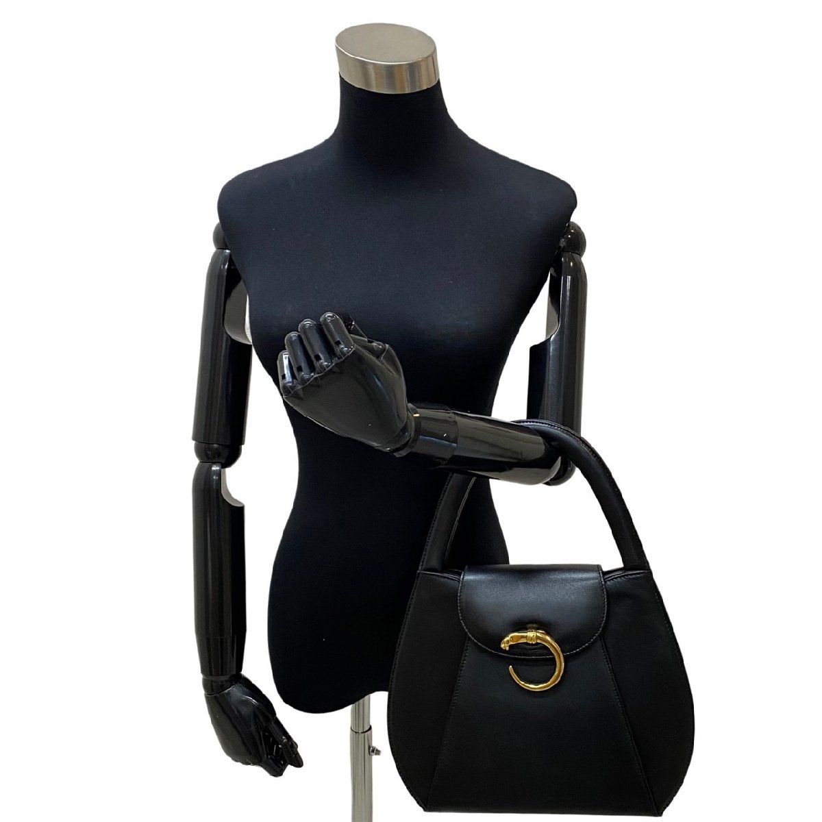 【極美品☆人気】カルティエ パンテール パンサーライン ハンドバッグ ブラック 極 美品 希少品 Cartier カルティエ パンテール パンサーライン