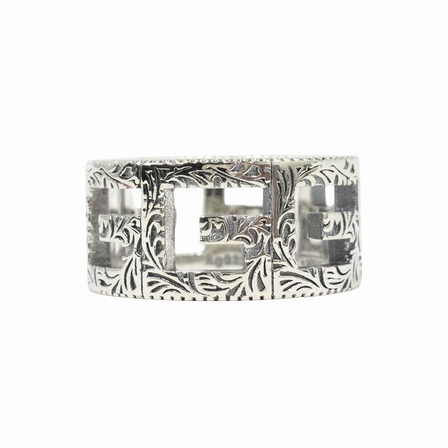 【廃盤 希少】  GUCCI グッチ ガーデン アラベスク スクエアG タイピン GUCCI(グッチ) ⁄ スクエアG⁄ガーデン⁄アラベスクパターン⁄リング⁄SV925