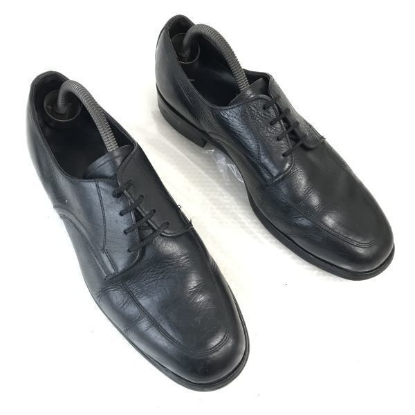 70 s-80 s頃 フェルトタン ビンテージ 本革 Uチップ マッケイ製法 9 26.5-27.0 黒 BLACK メーカー不明 ビジネス dress shoes D-74