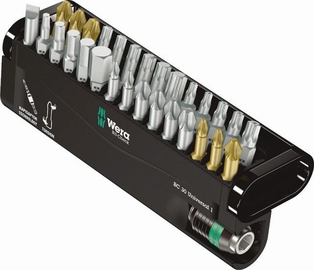 Wera1 4 ドライバービットセット 30本組 Bit-Check 30 Universal1 056440