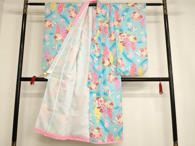 7歳 祝着 四つ身 女の子 平和屋着物[]七五三 長襦袢（単衣）セット
